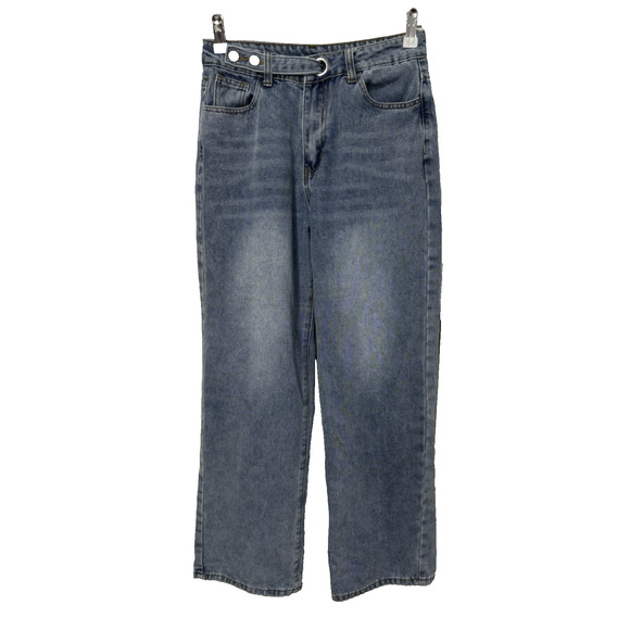 Dazy Denim - Dazy Juniors L High Waisted Wide Leg Jeans Y2K 90's Baggy Urban Streetwear Skate